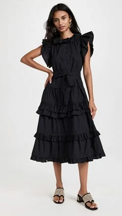 Buy 🔔 Ulla Johnson Elsie 👗 Dress Noir 🌟