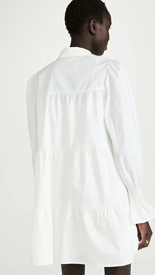 Discount ❤️ WAYF Canossa Tiered 👕 Shirt 👗 Dress Ivory 🛒 - Image 2