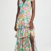 Cheap ⭐ WAYF Alma Tiered Midi 👗 Dress Watercolor Floral ⭐