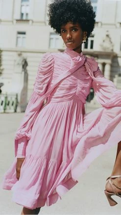 Deals 🥰 Zimmermann Celestial Ruched Mini 👗 Dress Lilac 😀